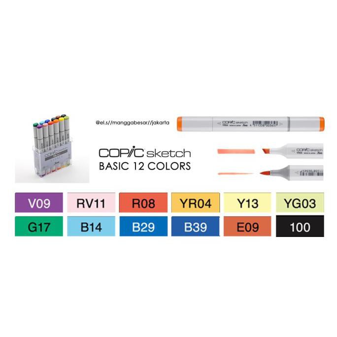 

Sale Copic Sketch Marker set 12 BASIC (CSM 12)