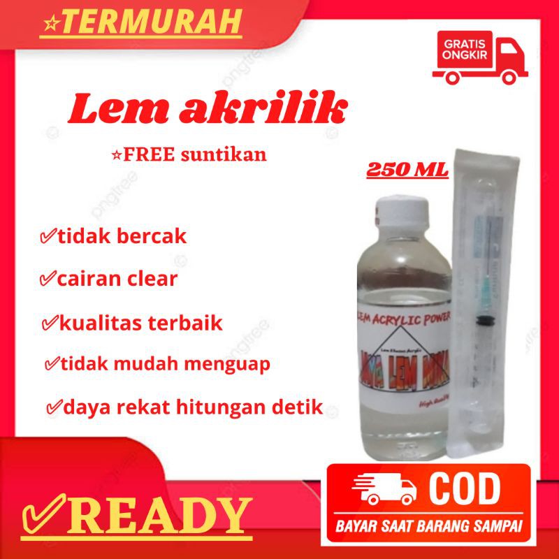 

lem akrilik transparan 250ml