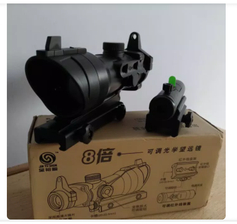 JUAL MURAH dummy scope acog zoom 8x + laser wgg pubg sig pdw d cobra m4 ar15