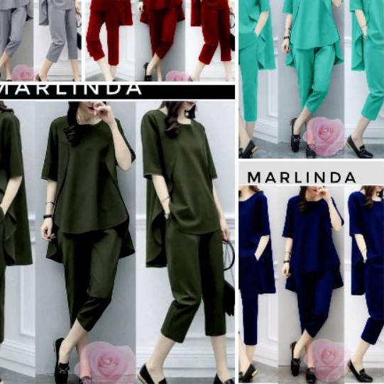 ẘѕ  ѕẘ Gm ST MARLINDA stelan fashion korea stelan kekinian STELAN BAJU WANITA STELAN MOSCREPE ¦ѕẘѕвẘ