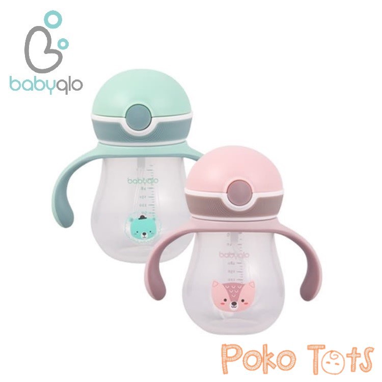 BabyQlo Baby Sippy Cup with Straw 360 Degree 260ml Botol Minum Sedotan 360 Derajat