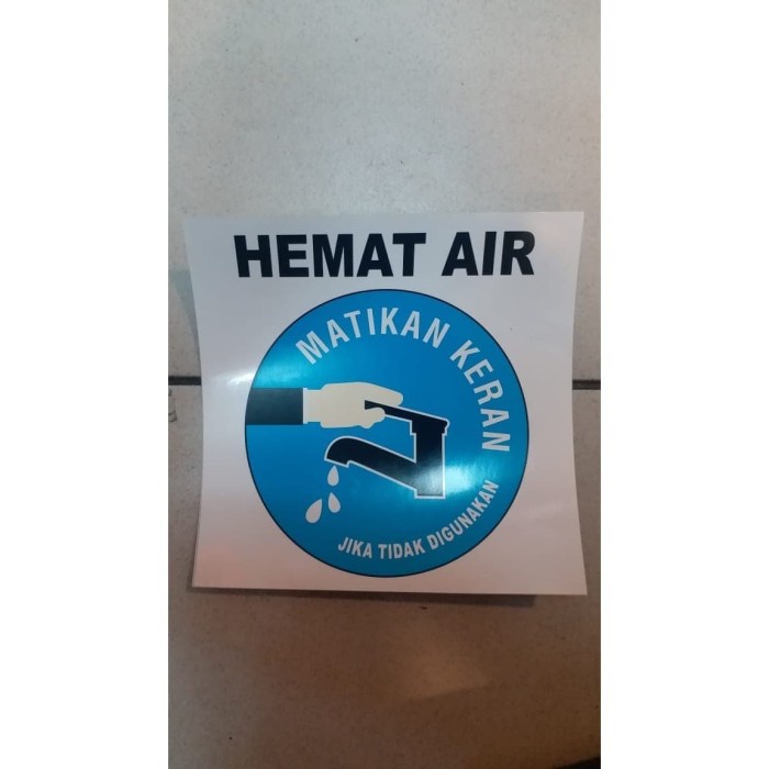 

SIGN LABEL STICKER HEMAT AIR MATIKAN KERAN 15X15CM RAMBU K3 STIKER