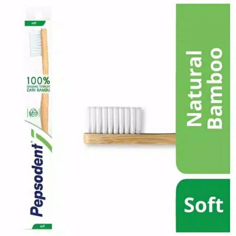 Sikat Gigi Pepsodent Natural Bamboo Soft eco friendly bambu tooth brush