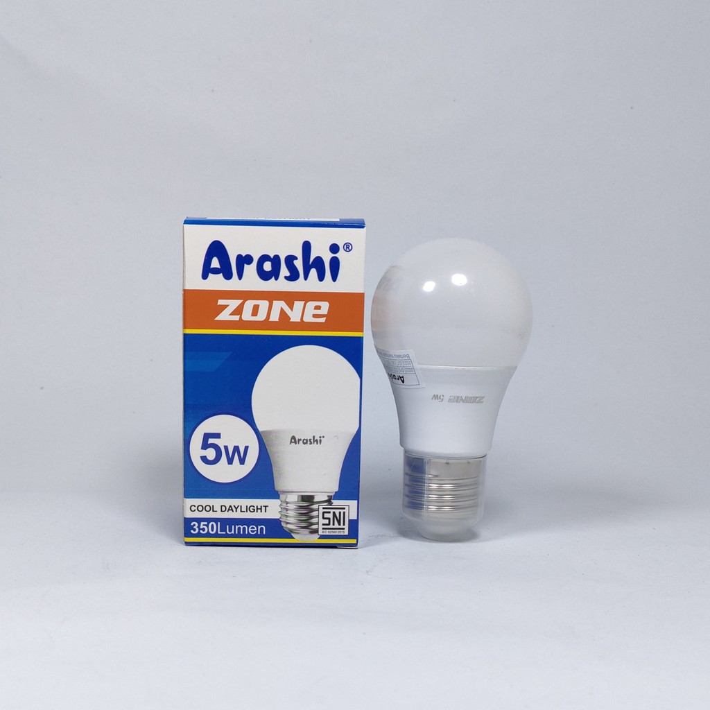 Arashi Zone Lampu Bohlam LED Bulb 5 Watt - Cahaya Putih