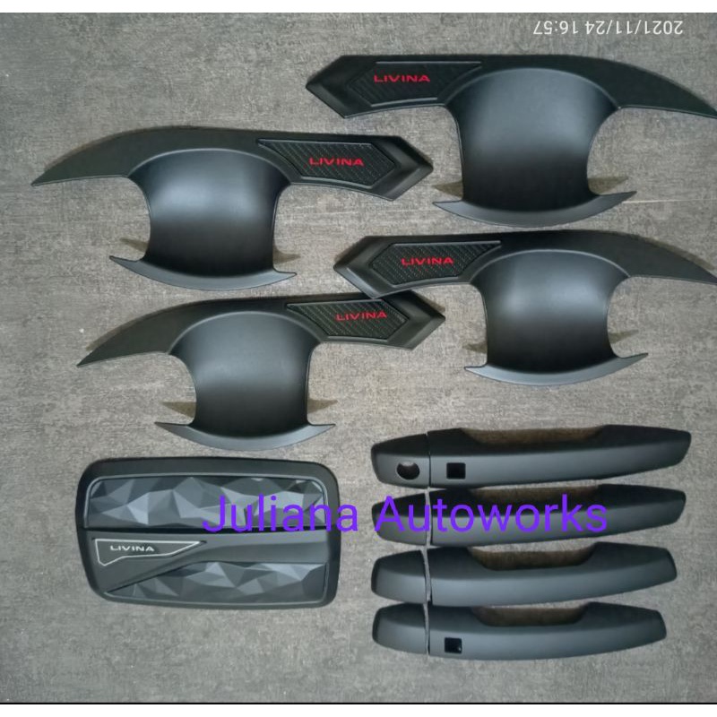 Outer handle tank cover bensin All new Livina 2019 hitam doff