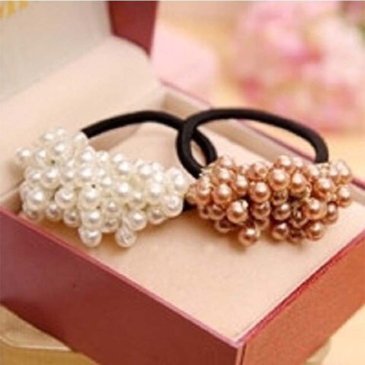 MURMURE.ID | IKAT RAMBUT MUTIARA ANGGUR ALA KOREA MURAH IMPORT PEARL HAIRTIE HA082-3