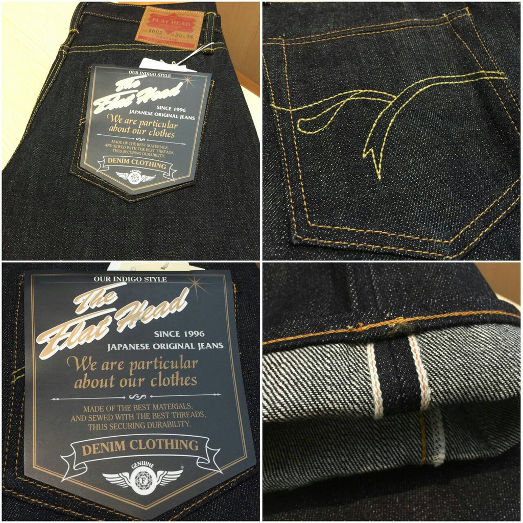 The Flat Head 1002 16oz Indigo Selvage Denim Slim Tapered Fit Jeans