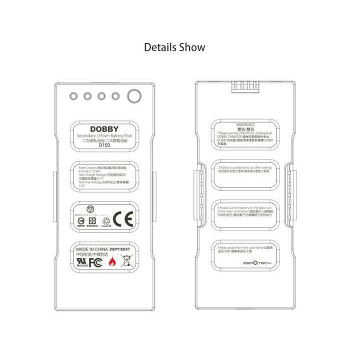 Original Baterai   Original Battery for Dobby Pocket Selfie Drone terbatas