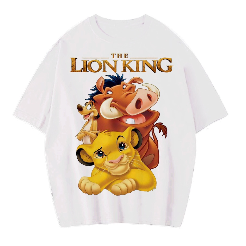 KAOS OVERSIZE DISNEP THE LION KING VINTAGE TEE ( WHITE T-SHIRT)