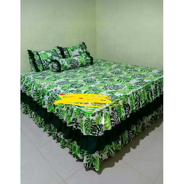 sprei katun rumbai susun 3 ukuran 160*200-200*200 T30
