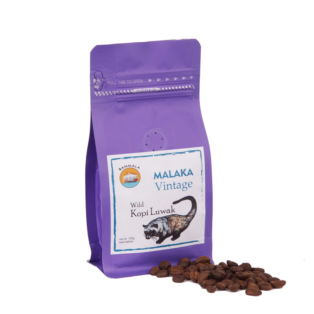 

Fresh Roast Kopi Luwak MALAKA Vintage 120gr Robusta sangrai wild dari Alam Sumatra coffee