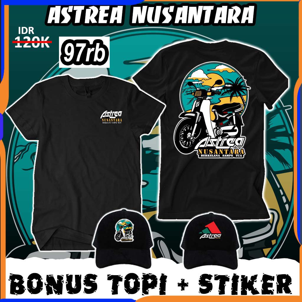BAJU PROMO KAOS MOTOR ASTREA GRAND PRIMA STAR keranjang astrea grand murah honda gank cb c70  fre