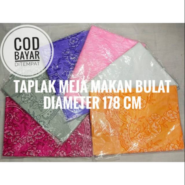 TAPLAK MEJA MAKAN BULAT_TAPLAK PLASTIK