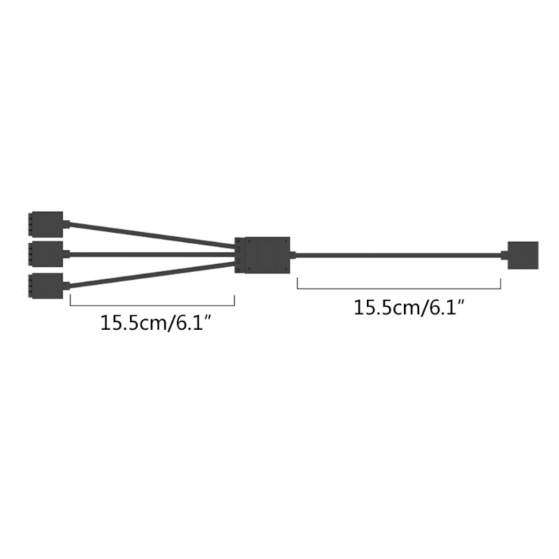 Btsg 1sampai3 RGB ARGB 5V 3Pin ExtensLED Splitter Cable Untuk PC Strip Sync Hub