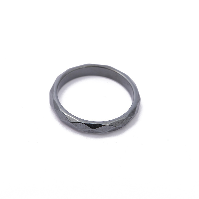 Cincin Magnet Bahan Hematite Warna Hitam Untuk Pria Dan Wanita