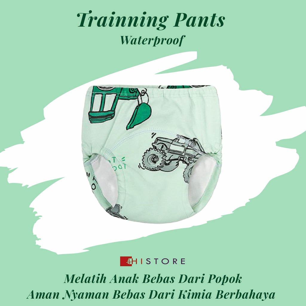 TRAINNING PANTS DOUBLE SIDES TPU WATERPROOF BAHAN PREMIUM