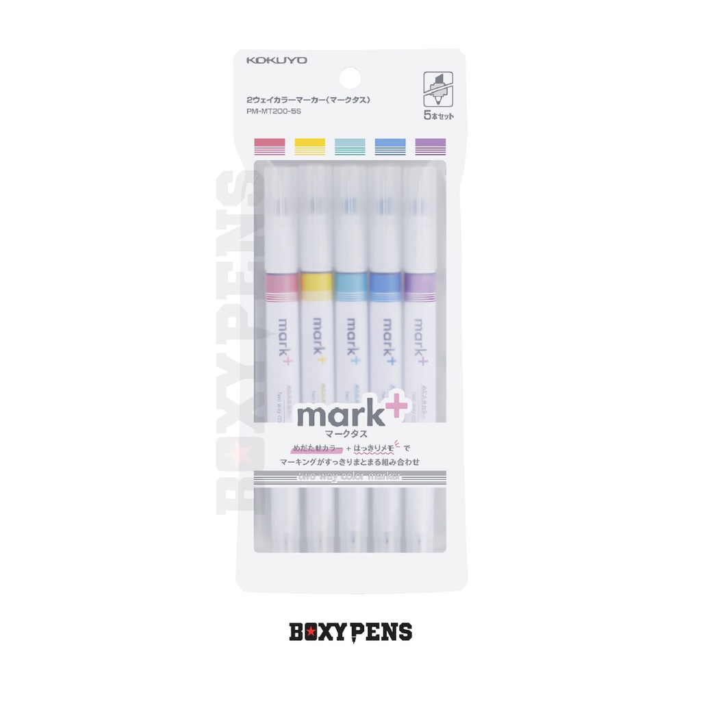 

Kokuyo Mark+ Two Way Color Highlighter Set - 5 Colours