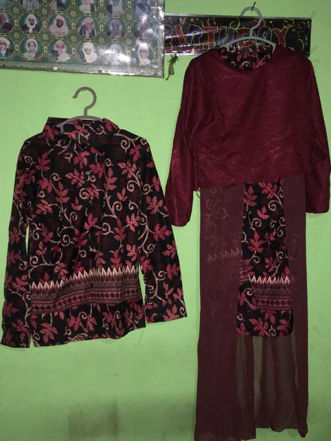 Sv Cp Meranti Kr Couple Gamis Brukat Batik Zahra Cp Zahratussalam