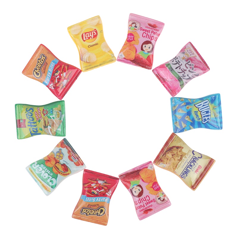 &lt; E2id &amp; &gt; 10Pcs Miniatur Permen Skala 1: 12 Untuk Rumah Boneka