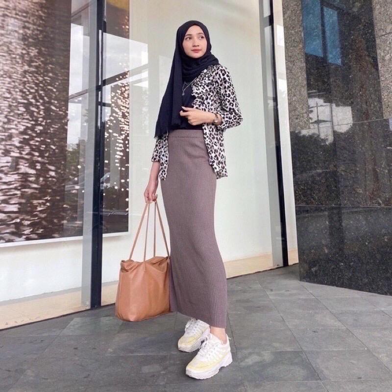 ROK SPAN RAJUT PREMIUM - ROK RAJUT PANJANG - ROK KNIT PREMIUM