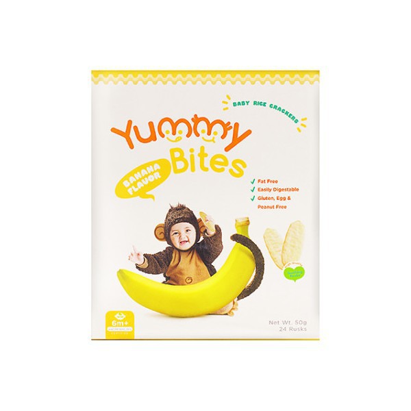 YUMMY BITES BANANA 50GR / RICE CRACKERS YBRC02