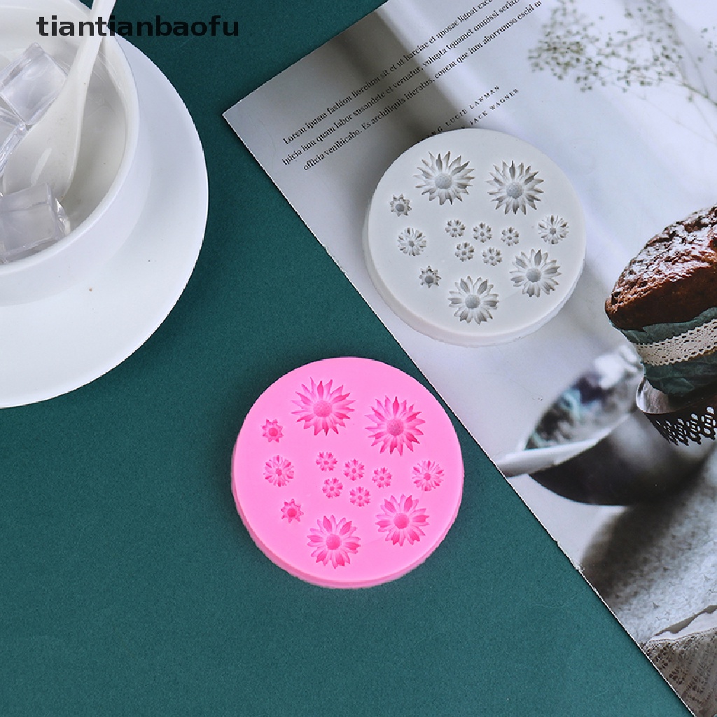 [tiantianbaofu] Daisy Silicone Molds Flower Silicone Cake Mold Wedding Cake Tool Cake Decor Boutique