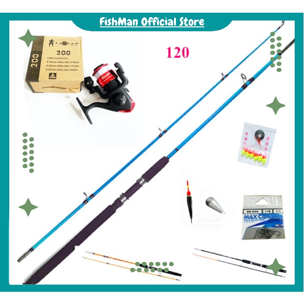 Joran Alat Pancing 1 Set Murah Lengkap Fiber Sepaket