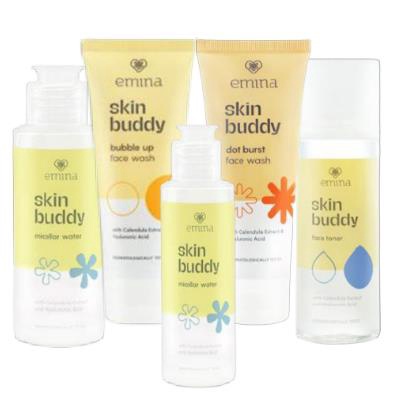 ^ KYRA ^ Emina Skin Buddy Series Face Wash Facial Bubble Up Dot Burst Toner