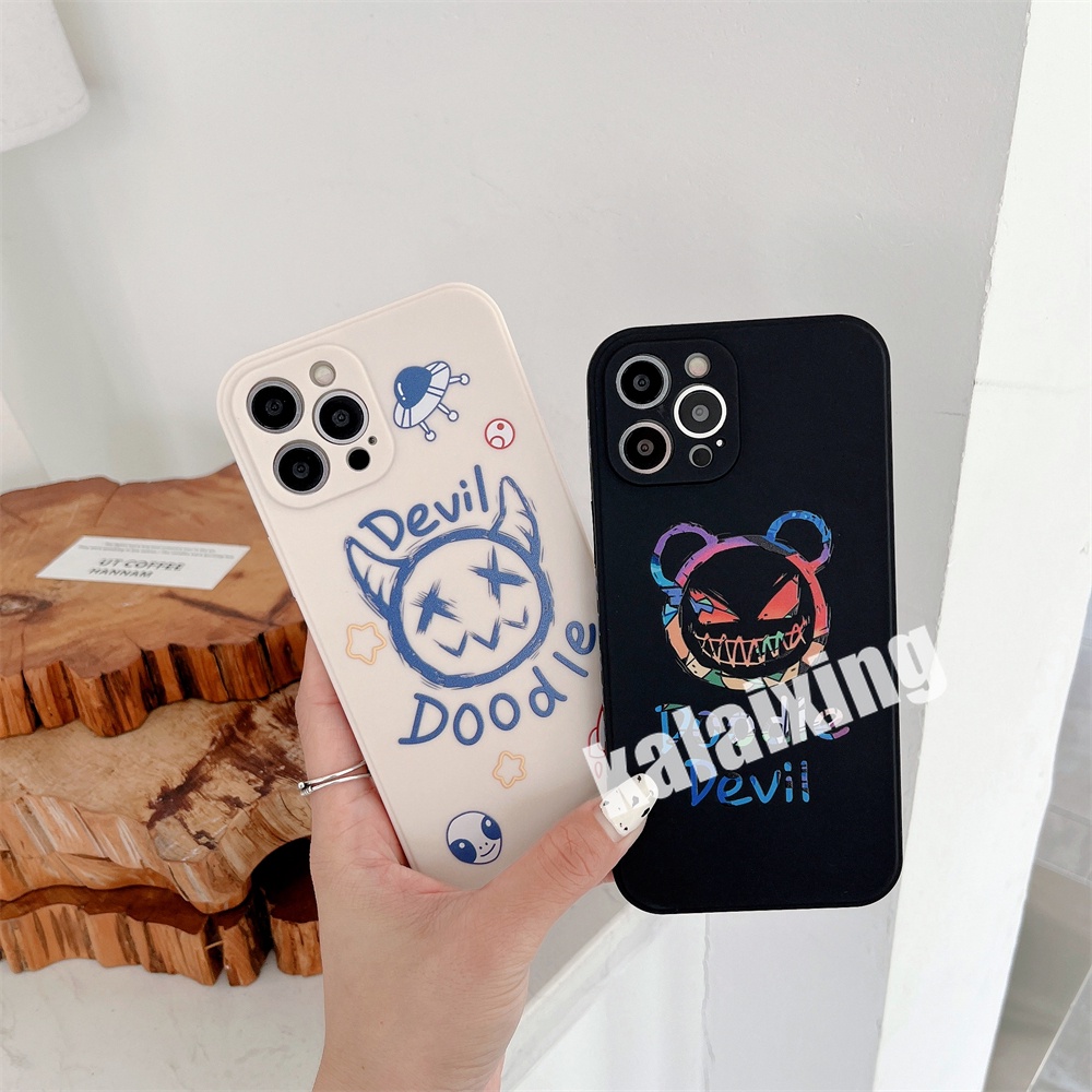 Soft Case Motif Devil Untuk iPhone 7plus 8plus 6plus 6 6s 7 8 14 / 13 / 12 / 11 Pro Max 13mini 12mini X Xs Max Xr