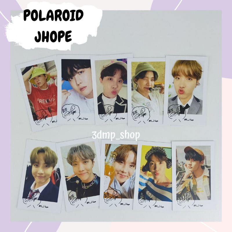 [10 lembar] Polaroid photocard jhope hosek bts