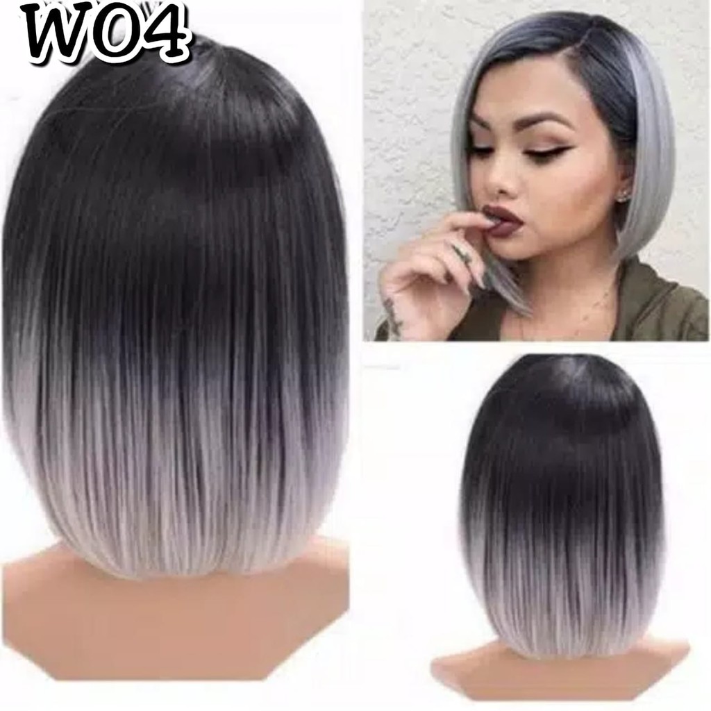 WIG OMBRE ABU PENDEK KUALITAS TINGGI