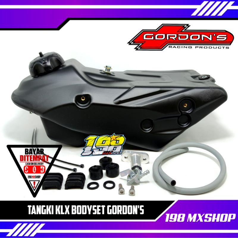 TANGKI KLX GORDON BODYSET - TANK BENSIN GORDON - TENGKI BODY SET KLX 150 BODI SUPERMOTO GORDONS