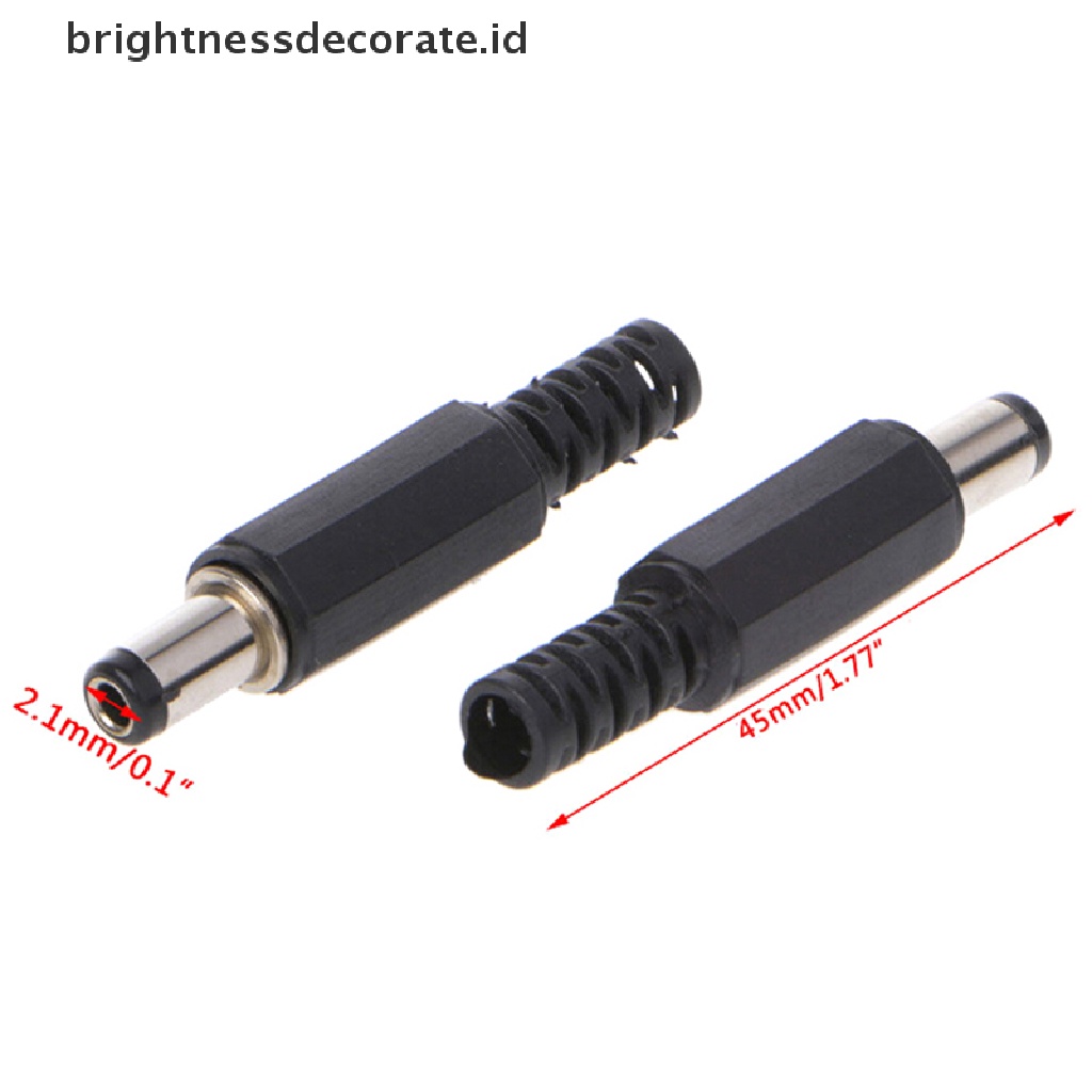 5pcs Adapter Konektor Socket Jack In Line Male Dc