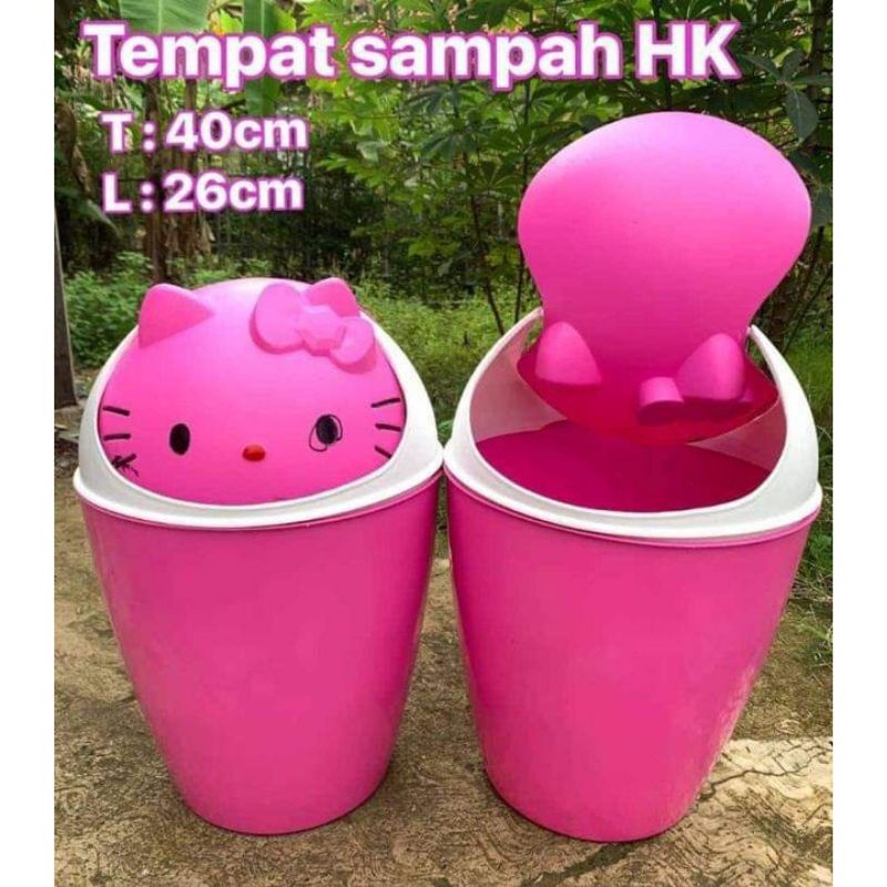 (COD) Tempat Sampah Karakter Hello Kitty 10 liter / Tempat Sampah Karakter / Tempat Sampah
