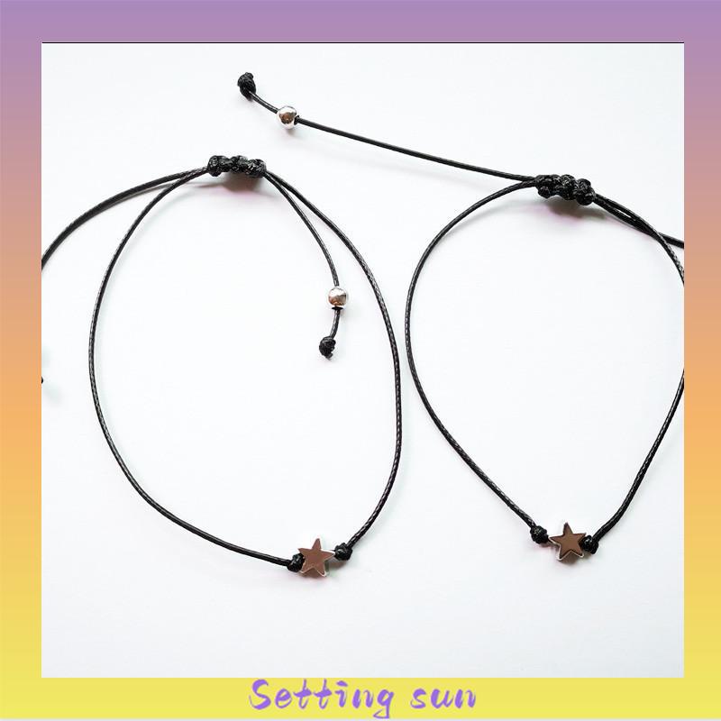 2 Pcs Korean Fashion Gelang Tali Ersahabatan Anyaman Krisan Bunga Matahari Fashion TN