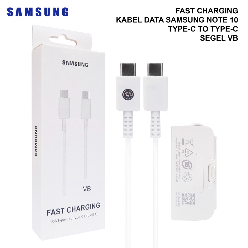 Kabel Data Samsung Type C To Type C Galaxy Note 10 Note 10+ Original 100% Fast Charging 3A USB Type-C to Type-C