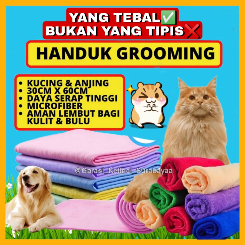 GPSS- Handuk Kucing Anjing Kelinci 60x30 Handuk Grooming Hewan Handuk Mandi Kucing Handuk Mandi Anjing Handuk Mandi Kelinci Handuk Mandi Musang Sisir Grooming Hewan Sisir Kucing Sisir Anjing Handuk Microfiber Kain Lap