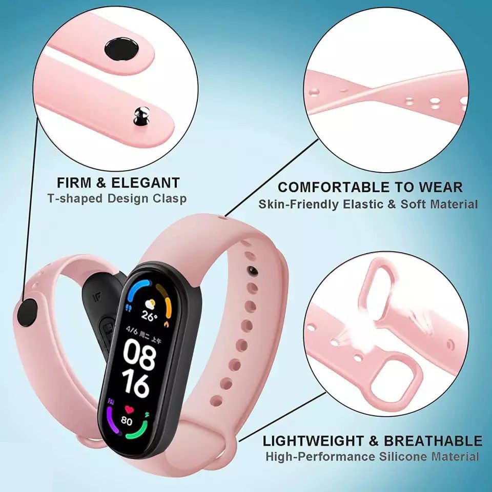 Gelang Silikon untuk Xiaomi Band 3 4 5 6 Gelang Warna Tali Pengganti Mi Band Tali Pergelangan Tangan Best Strap Mi Band AH033 - XOBOX