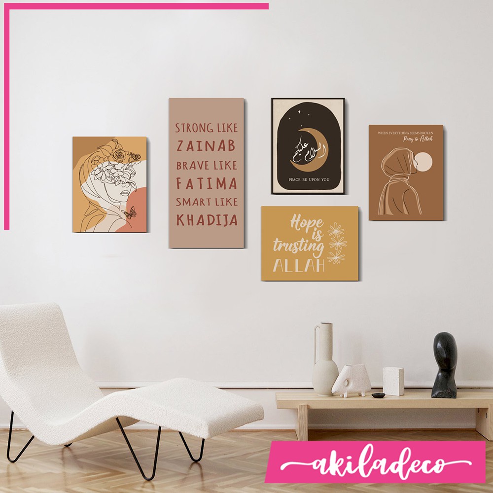 Poster Wall decor minimalis Bohemian / Pajangan dinding nordic / dekorasi hiasan dinding abstrak