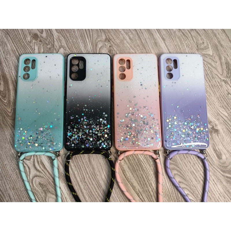 0500 VVV case slingcase Aero gliter Oppo Reno 6 A57 2022 A77S A17 F11 NARZO 50 Casing oppo reno6  ta
