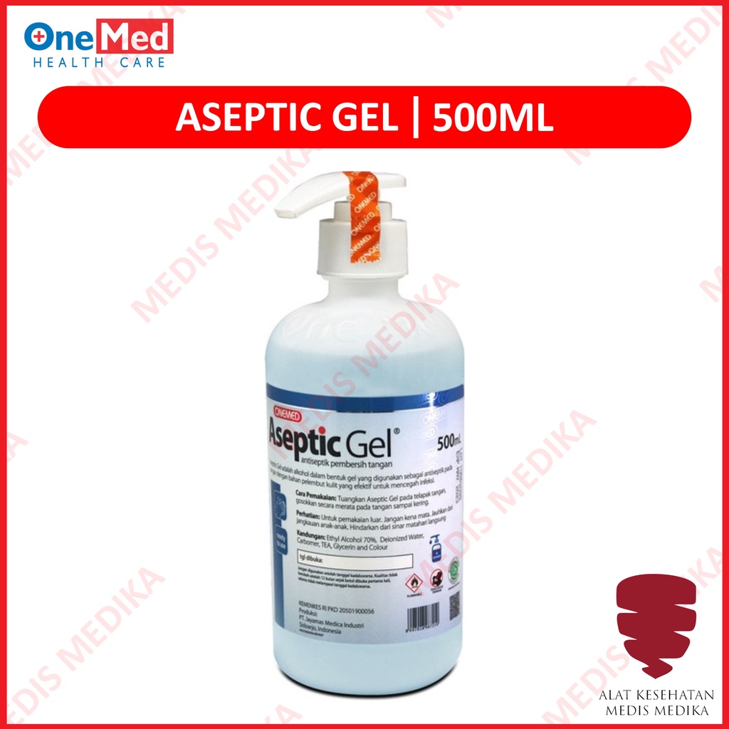 Aseptic Gel Onemed 500 ml Antiseptic Pembersih Tangan Hand Sanitizer Alcohol Gel One Med