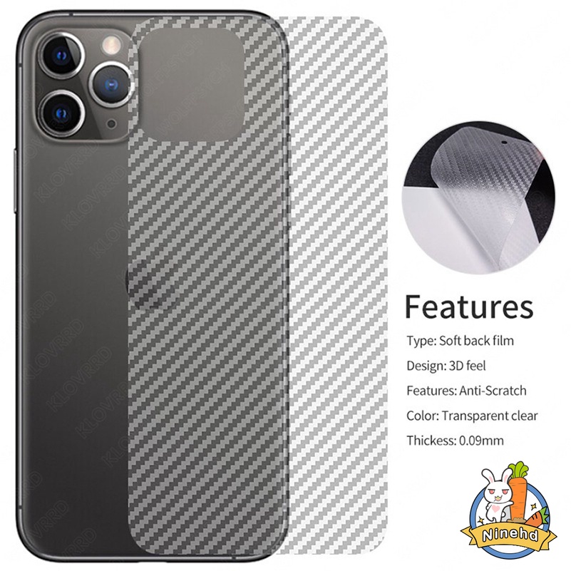 Film Pelindung Layar Transparan Carbon Fiber Untuk iPhone 13 12 Pro Max 12 Mini 11 Pro Max SE 2020 XR X XS Max 7 8 6 6s Plus