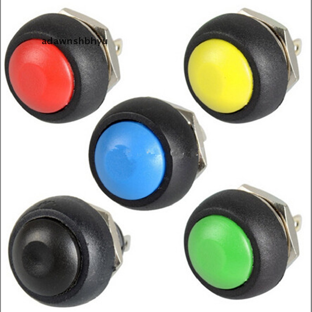 Adawnshbhyu New Colorful 12mm Tahan Air momentary ON/OFF Push button Saklar Bulat Mini