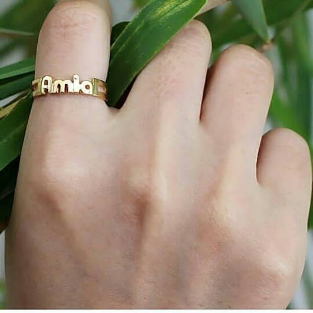 Cincin nama gold/cincin ukir nama /cincin custom