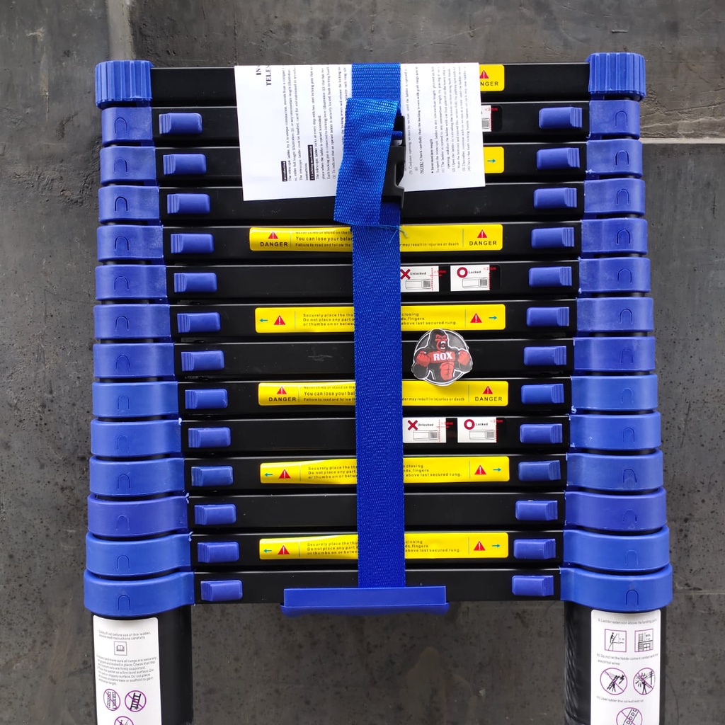 Tangga Teleskopik 4.4M AMG Tangga Lipat Aluminium Teleskopik 4.4M Single Telescopic Ladder 4.4 M Tangga Slorok Tangga Selorok