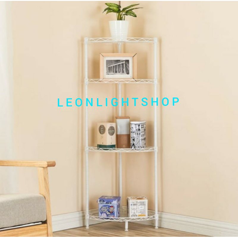 KRISBOW RAK BESI SUDUT 4 TINGKAT/ACE HOUSEHOLD SHELVING CORNER/ACE PENYIMPANAN RAK SUDUT SOFA&amp;DAPUR