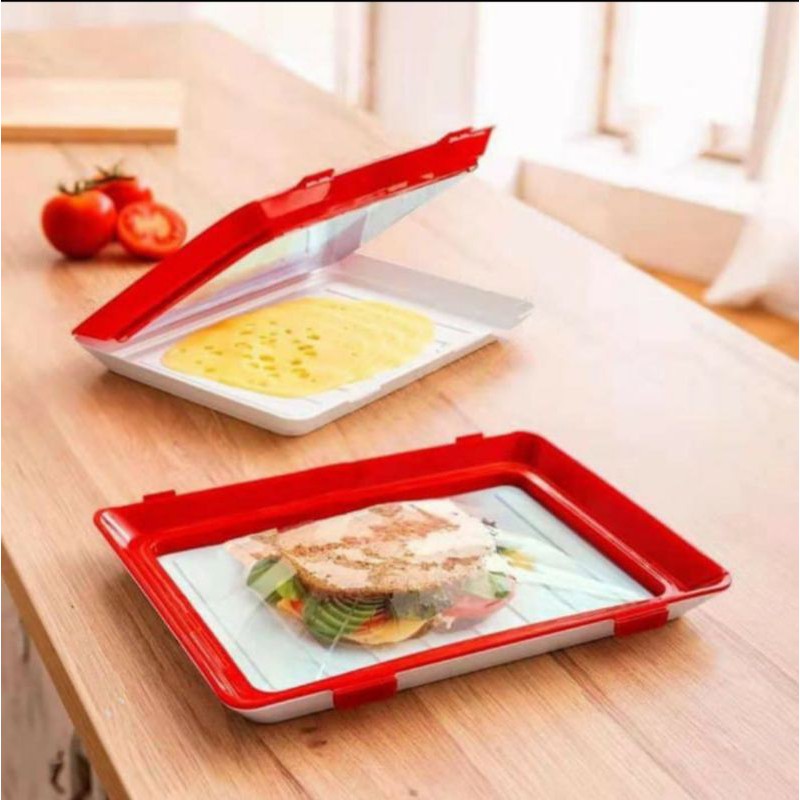 wadah tempat makanan silikon / vakum tray keep food fresh longer