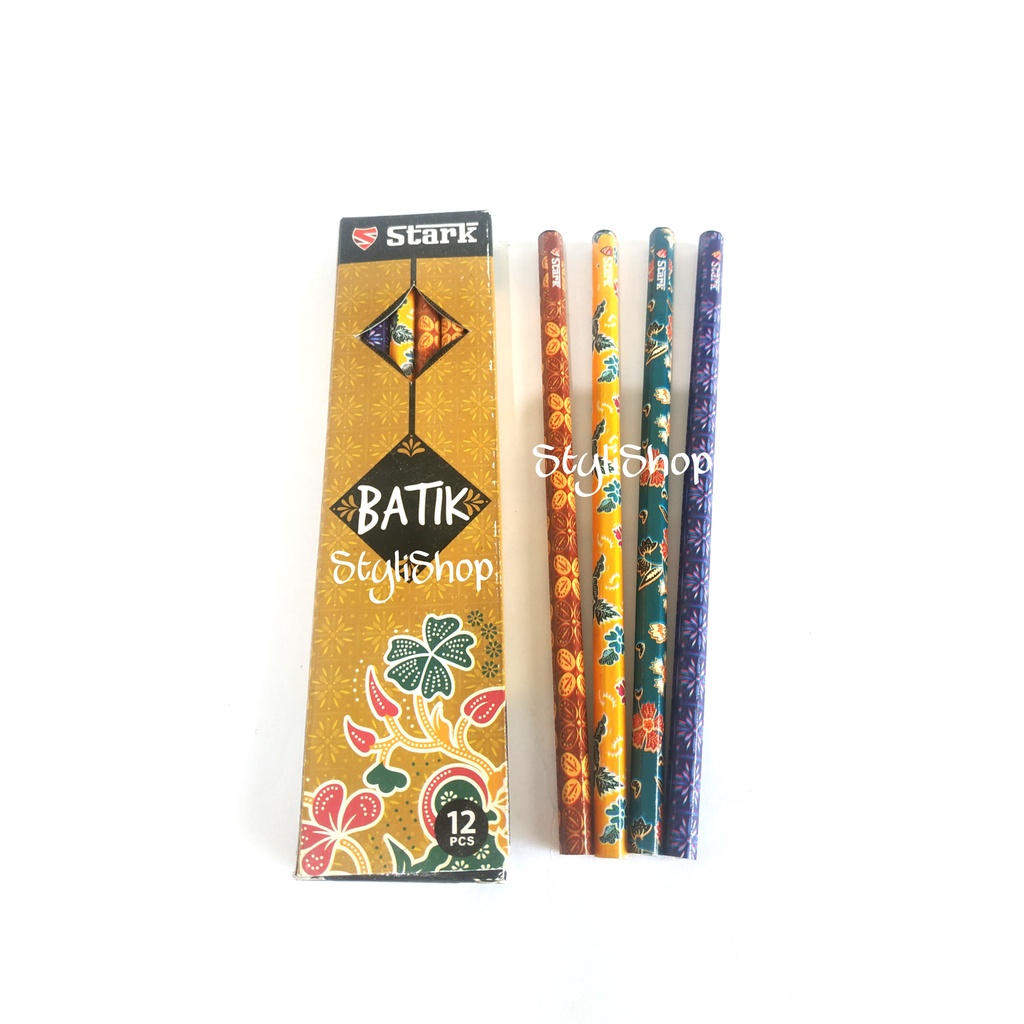 

Pensil Kayu 2B Motif Batik (Isi 1 lusin: 12pcs)