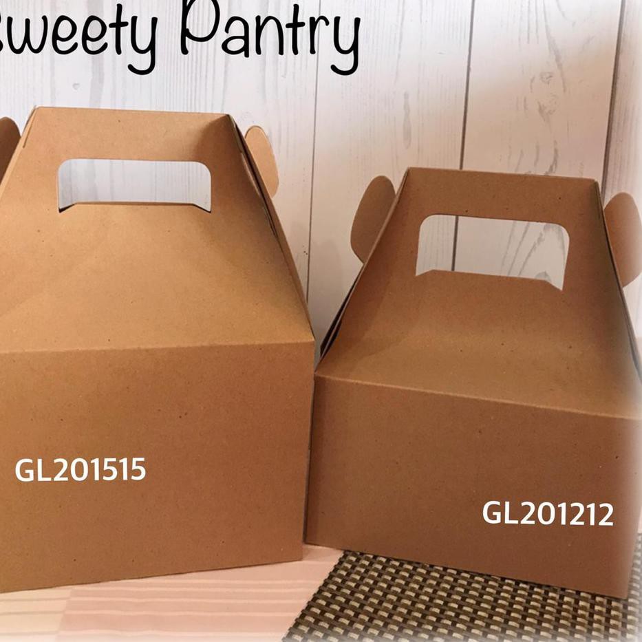 

*KBER* ⋆kph⋆ GL201212 B - Dus Kue / Packaging Kue / snack box / kotak nasi / MP box uK 20x12x12cm Br