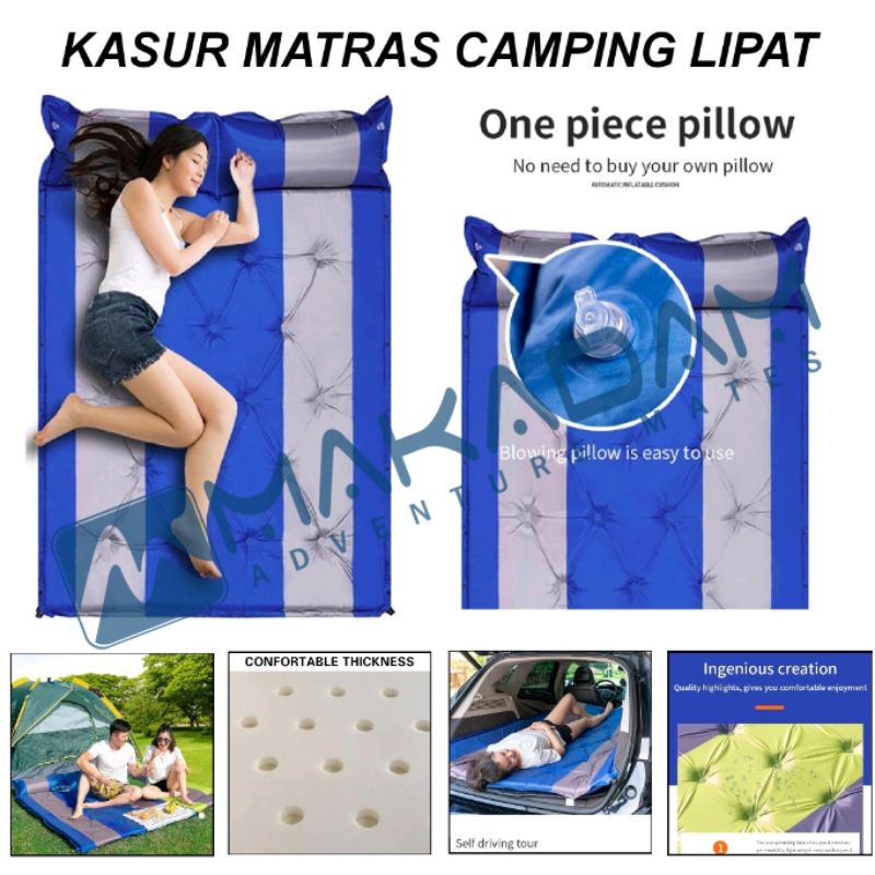 sleeping pad kasur lipat matras camping keluarga 2 orang dewasa